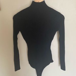 Lulus black sweater bodysuit